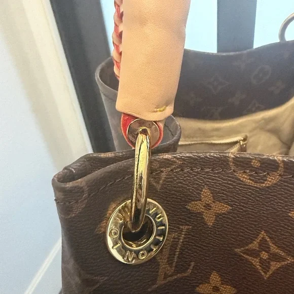 Designer Brown Monogram Tote Bag - Picture 3 of 9